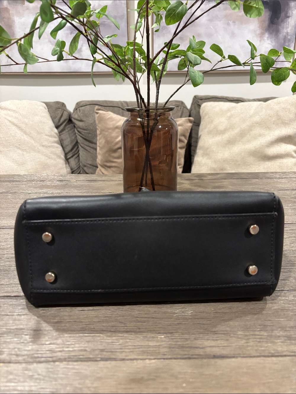 kate spade Black Leather Mini Tote with Detachable Strap - Picture 5 of 9